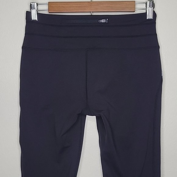 Athleta Relay Tights Leggings Black With Reflective Floral Detail, Size S - Picture 7 of 11